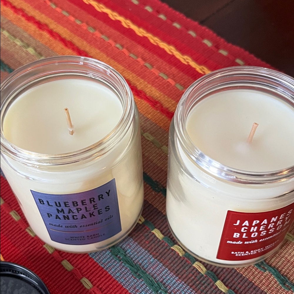 White Barn Blueberry Maple Pancakes and Japanese Cherry Blossom Candles - Picture 2 of 3
